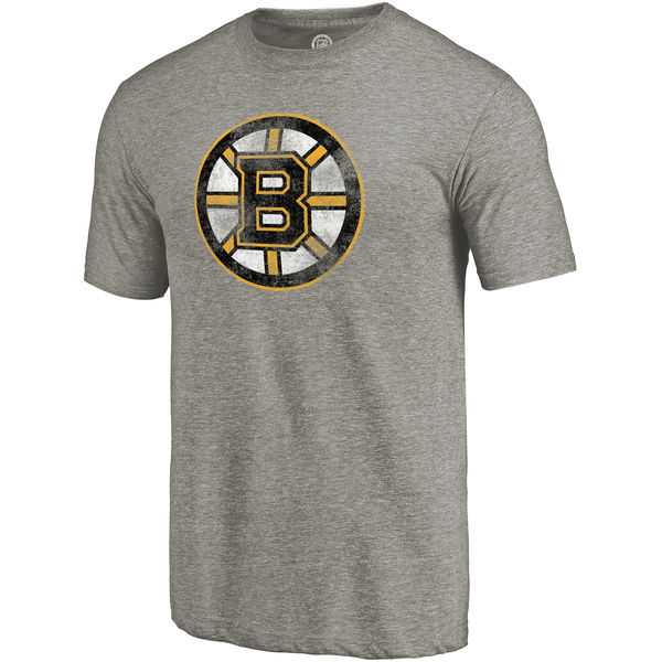 Men's Boston Bruins Distressed Team Primary Logo Tri Blend T-Shirt Gray FengYun,We sell and wholesale Men's Boston Bruins Distressed Team Primary Logo Tri Blend T-Shirt Gray FengYun on line form chian!